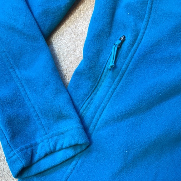 Columbia fleece size M turquoise, zip front. - Picture 3 of 6